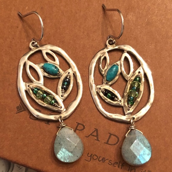 Silpada Silver, Turquoise and Labradorite Earrings - Picture 6 of 16